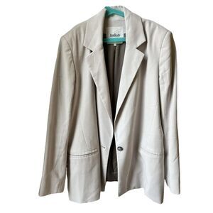 BA&SH Lady Jacket Womens Linen Beige Blazer Size 0 Button Closure Jacket Classic